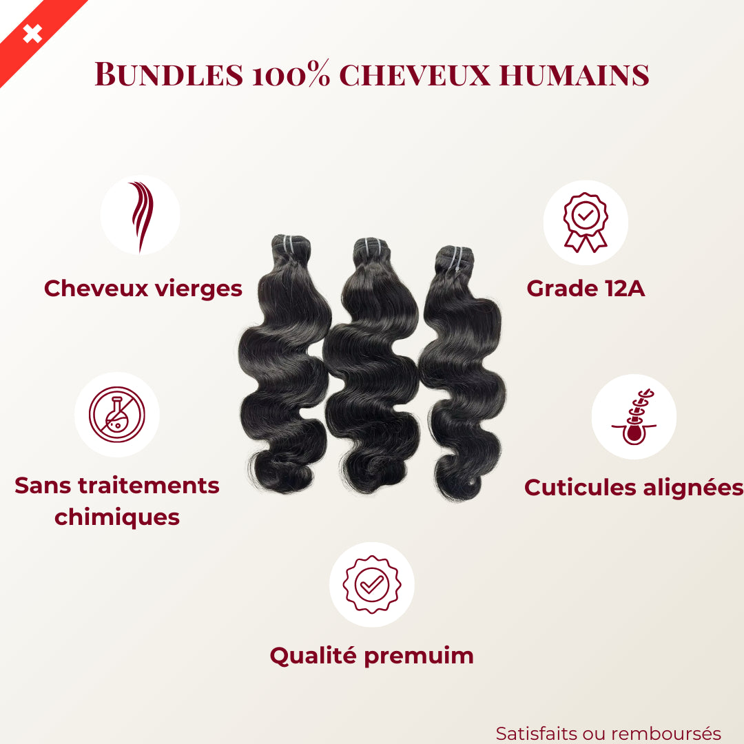 Tissage Body Wave – Cheveux Vierge Luxe – Qualité Premium